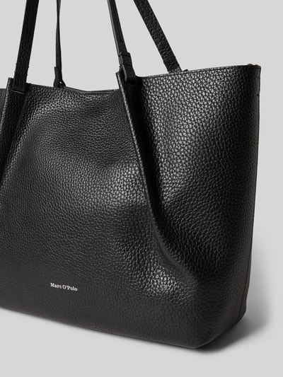 Marc O'Polo Shopper van echt runderleer, model 'BELLI' Zwart - 3