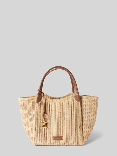 Emporio Armani Shopper in Flecht-Optik Modell 'DURINI' Sand 1