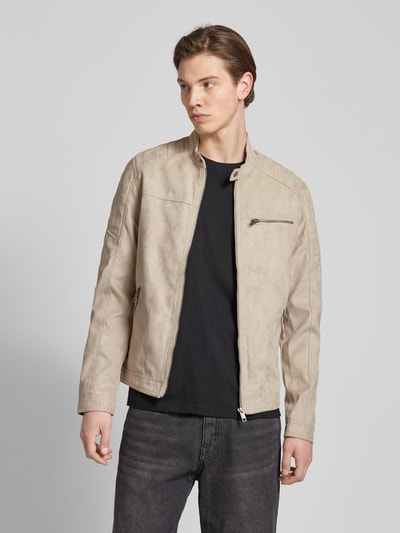 Jack & Jones Jack met ritssluiting, model 'ROCKY' Middengrijs gemêleerd - 4