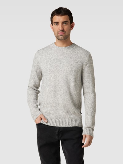 Fynch-Hatton Strickpullover in Melange-Optik Silber 4