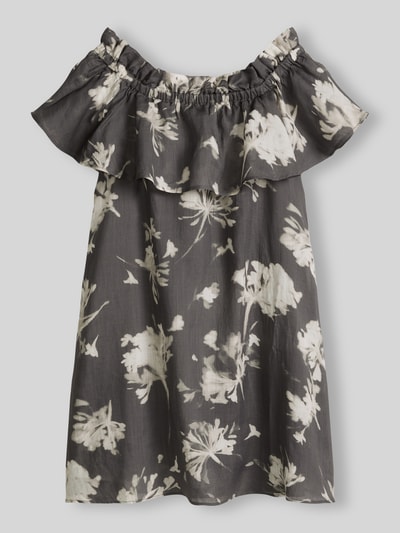 Marc O'Polo Knielanges Freizeitkleid mit Volants Mittelgrau 2