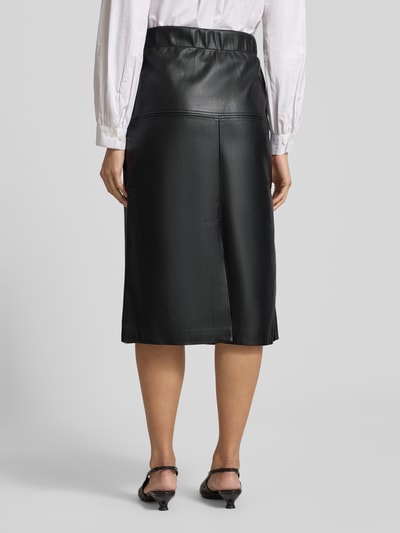 Rich & Royal Midirock in Leder-Optik mit Gehschlitz Black 5