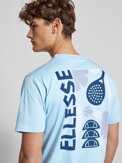 Ellesse T-shirt met labelprint, model 'IMPRONTA' Lichtblauw - 3