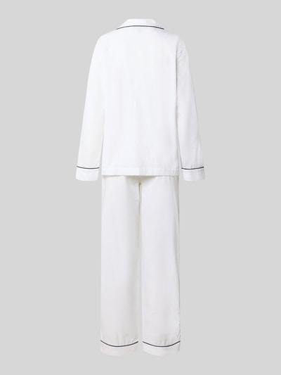 Lauren Ralph Lauren zestaw piżamy w kroju slim fit z czystej bawełny Biały 3
