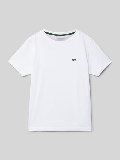 Lacoste T-shirt z wyhaftowanym logo Biały 1