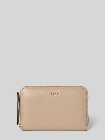 Abro Portemonnee met labeldetail Taupe - 1
