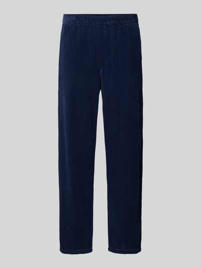 Produktfoto, dunkelblaue Cordhose mit Eingrifftaschen Modell 'PADOW' von American Vintage, Regular Fit, reine Baumwolle, strukturierte Oberfläche