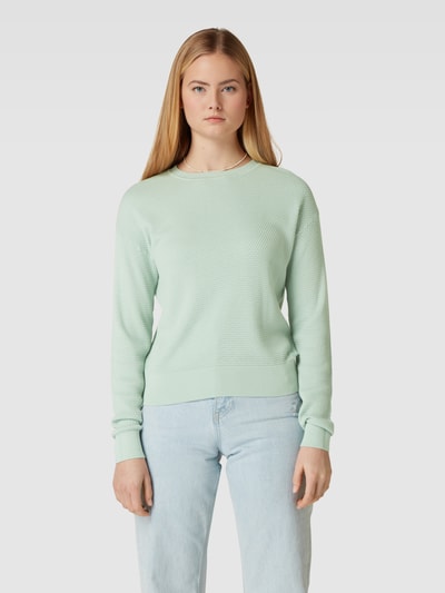 QS Strickpullover mit Strukturmuster Modell 'Schildkröte' Mint 4
