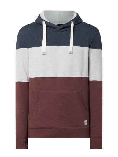 Tom Tailor Hoodie mit Blockstreifen Bordeaux Melange 2