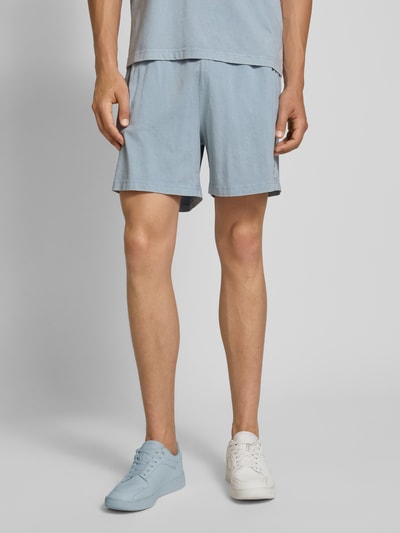 CHAMPION Korte regular fit broek met labelstitching Lichtblauw - 4