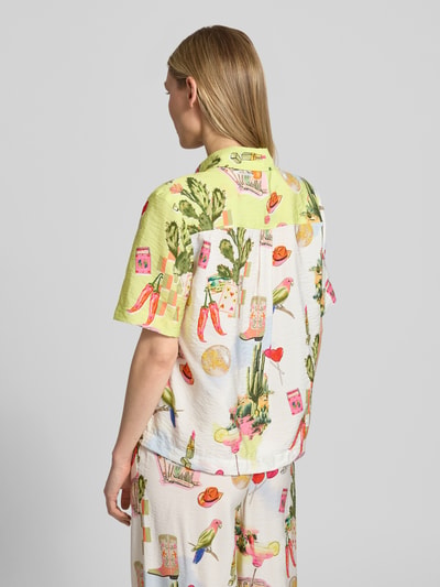 Marc Cain Bluse aus Viskose-Mix mit abgerundetem Saum Weiss 5
