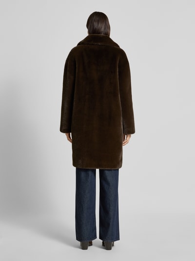STAND STUDIO Mantel aus Kunstfell Modell 'Camille' Dunkelbraun 5