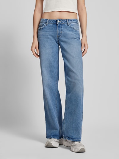 Only Wide leg jeans in 5-pocketmodel, model 'JUICY' Jeansblauw - 4