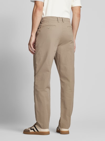 Lindbergh Tapered Fit Bundfaltenhose mit Gürtelschlaufen Beige 5