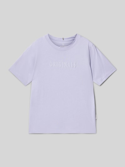 Jack & Jones T-Shirt mit Label-Print Modell 'FREDERIKSBERG' Mauve 1