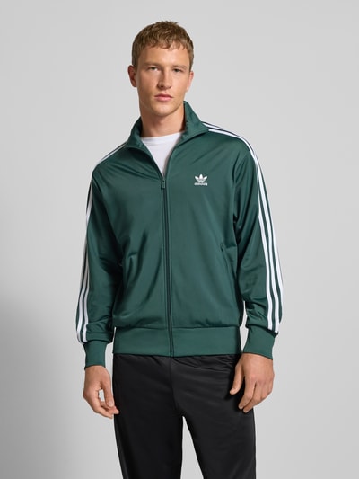 adidas Originals Regular fit sweatjack met opstaande kraag, model 'Bird' Donkergroen - 4