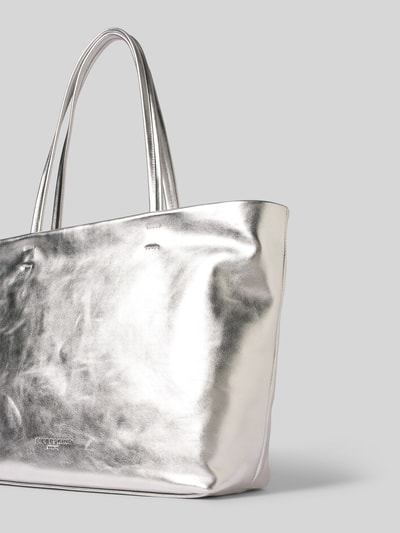 LIEBESKIND BERLIN Shopper mit Label-Print Modell 'HERA' Silber 3