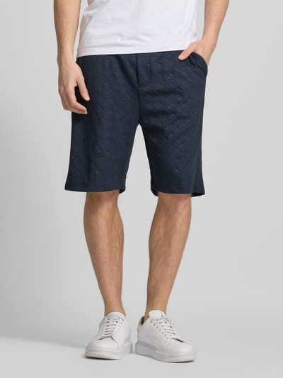 JOOP! Collection Regular Fit Sweatshorts mit Strukurmuster Modell 'Barlas' Marine 4