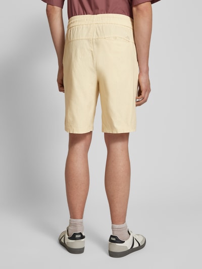 Blend Regular fit sweatshorts van linnenmix, model 'BAY' Zand - 5