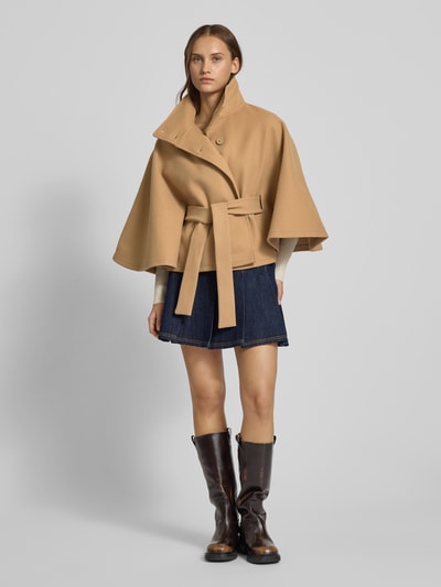 Gina Tricot Jacke mit Bindegürtel Camel 1