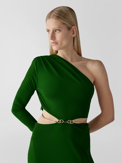 Victoria Beckham Maxikleid mit Cut Outs Dunkelgruen 3