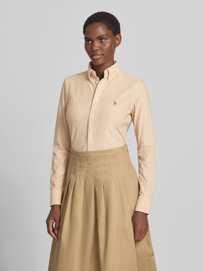 Polo Ralph Lauren Regular Fit Hemdbluse aus reiner Baumwolle Beige 4