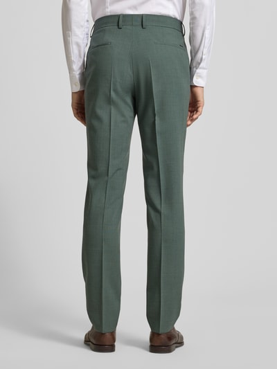 BOSS Slim fit pantalon met scheerwol, model 'H-GENIUS-253' Donkergroen - 5
