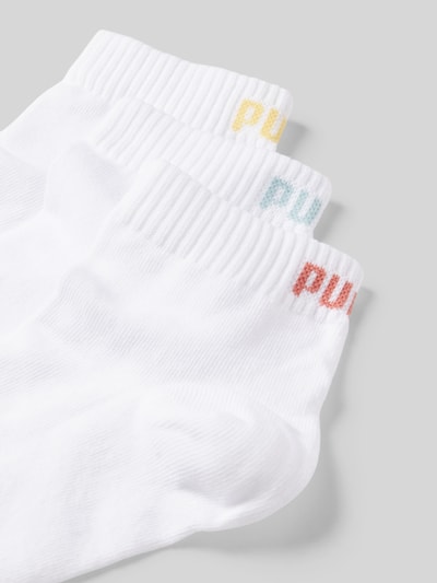 Puma Sneakersocken mit Label-Print im 3er-Pack Weiss 2