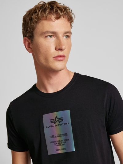 Alpha Industries T-Shirt mit Rundhalsausschnitt Black 3