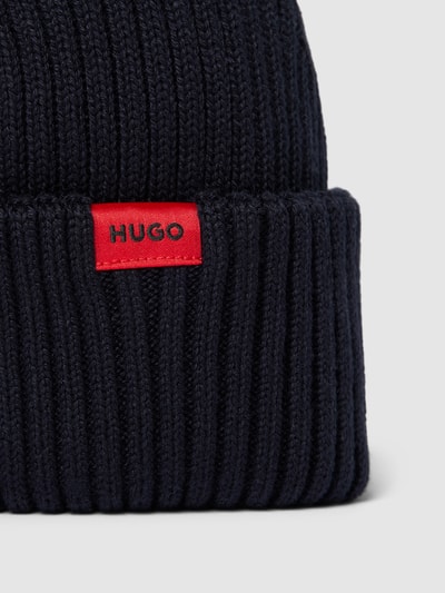 HUGO Beanie in Strick-Optik Modell 'Xishon' Marine 2