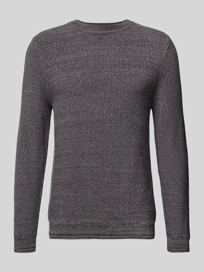 Superdry Gebreide pullover met ribboorden Donkergrijs - 2