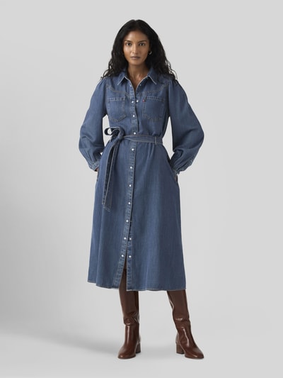 Levi's® 300 Dopasowana sukienka koszulowa z mieszanki lyocellu i bawełny Niebieski 4