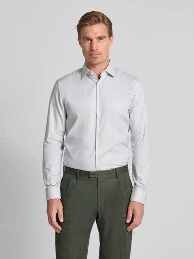 Jake*s Slim Fit Business-Hemd mit Kentkragen Hellgruen 4