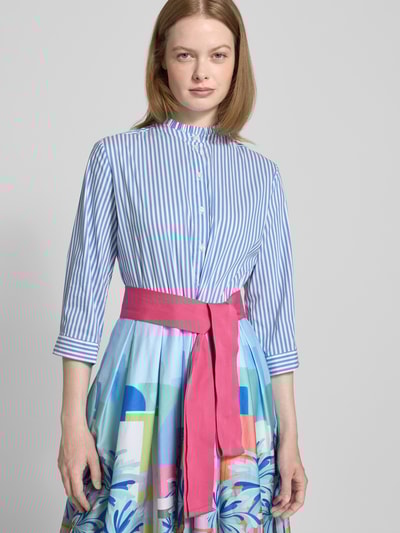 Milano Italy Sukienka koszulowa z wiązanym paskiem Błękitny 3