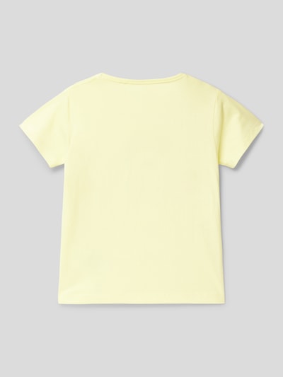 Blue Seven T-shirt met pailletten Lichtgeel - 3