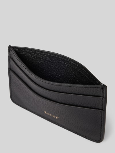 Forét Lederkartenetui mit Label-Print Black 3