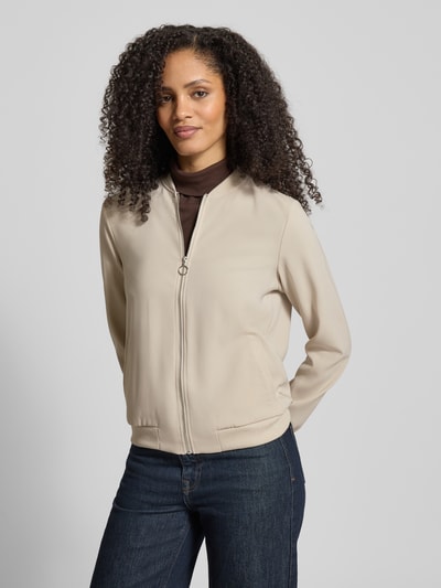 VERO MODA Regular Fit Bomberjacke mit College-Kragen Modell 'COCO' Sand 4