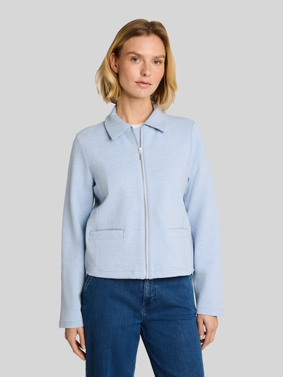 Tom Tailor Regular Fit Kurzblazer aus Baumwoll-Mix  Hellblau 4