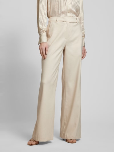 Stefanel Stoffen broek met brede band Offwhite - 4