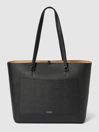 Lauren Ralph Lauren Tote bag met karabijnsluiting, model 'KARLY' Zwart - 4