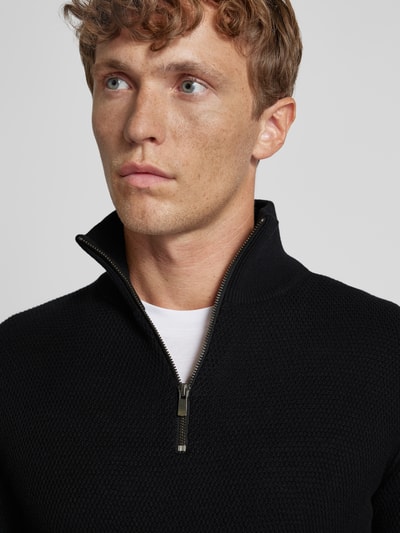 Jack & Jones Premium Sweter z dzianiny ze stójką model ‘BLUCHRISTER’ Czarny 3