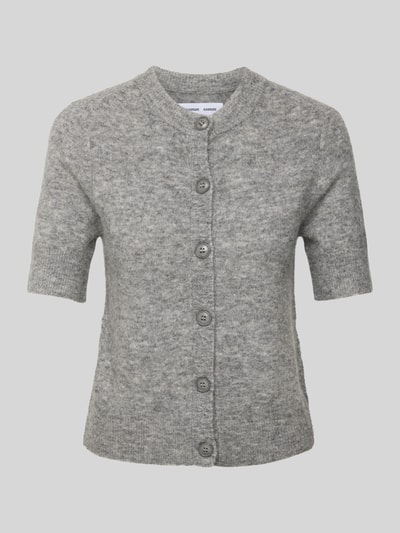 Samsøe Samsøe Gebreid jack met knoopsluiting, model 'SANOURA' Middengrijs gemêleerd - 2