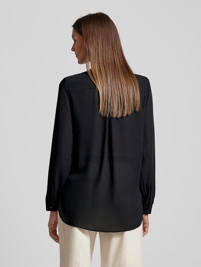 Vila Blouse met blinde knoopsluiting, model 'LUCY' Zwart - 5