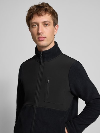 Blend Fleecejack met ritszakken, model 'MARIO' Zwart - 3