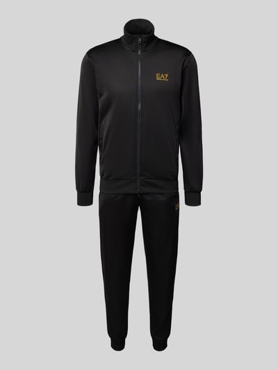 EA7 Emporio Armani Trainingsanzug mit Label-Print Black 2