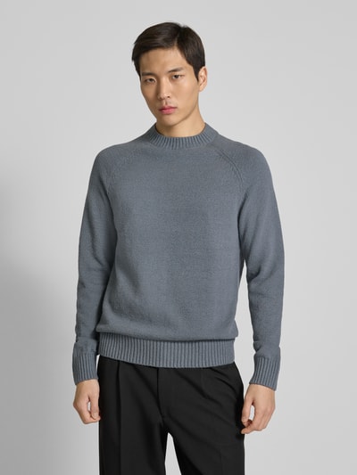 MCNEAL Gebreide pullover met raglanmouwen Rookblauw - 4