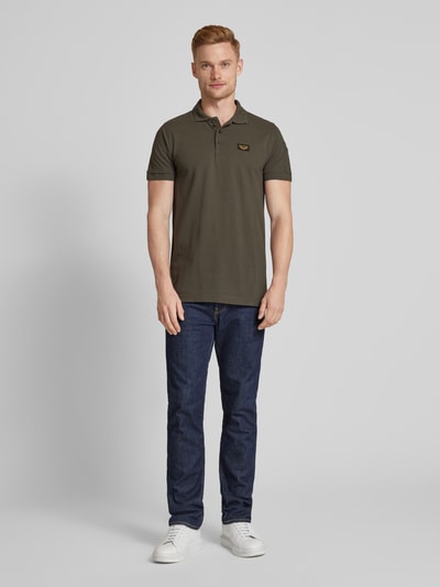 PME Legend Poloshirt mit Label-Detail Oliv 1