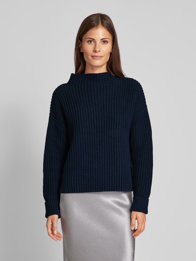 Selected Femme Strickpullover mit Stehkragen Modell 'SELMA' Dunkelblau 4