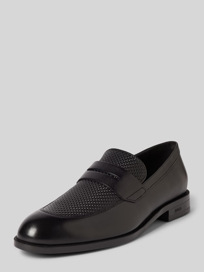 BOSS Loafers in Flecht-Optik Modell 'Tayil' Black 1