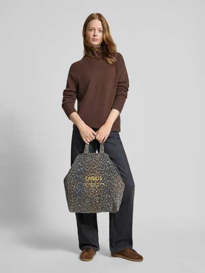 Lanius Shopper met labelprint Middenbruin - 1